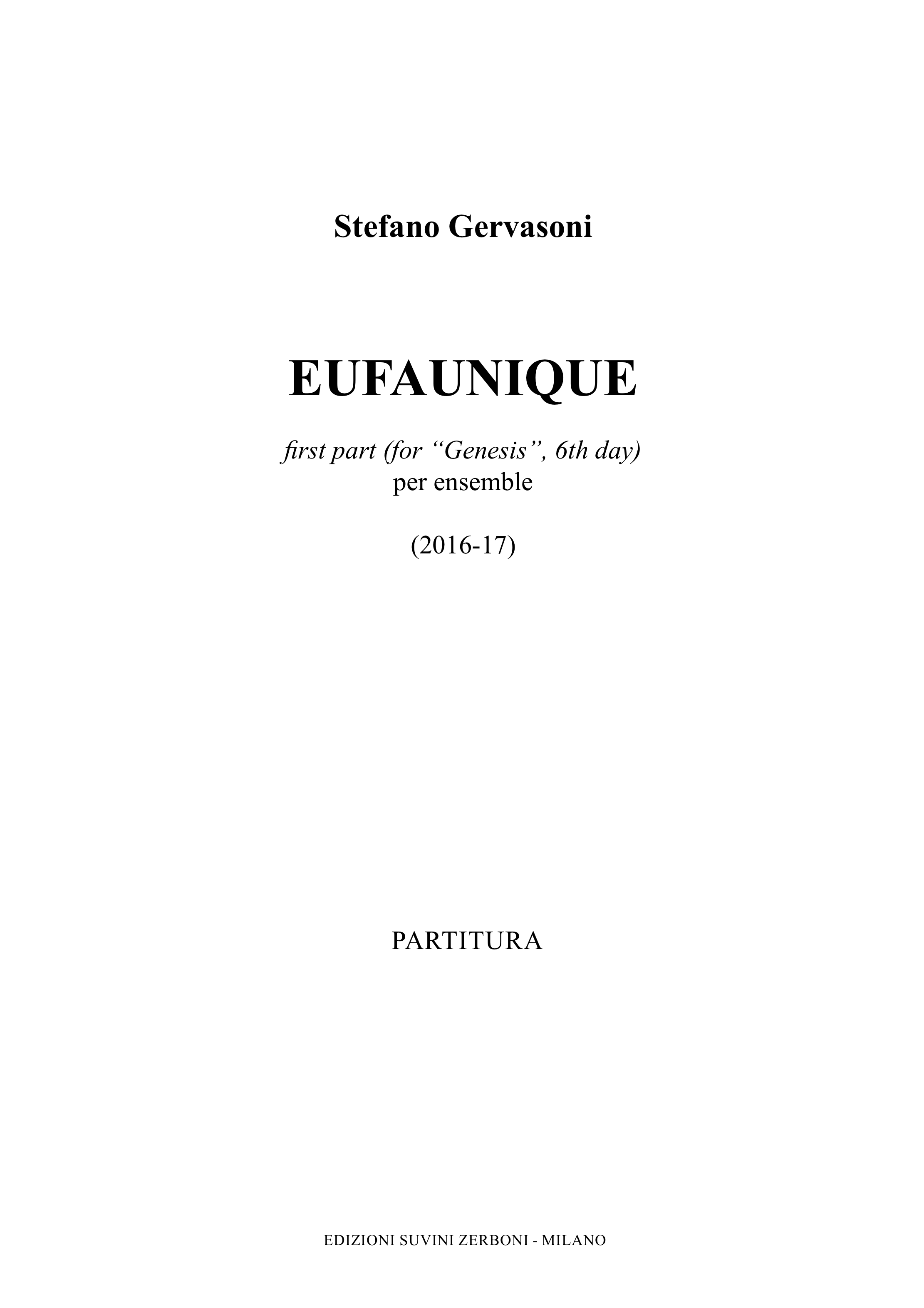Eufaunique for Genesis_Gervasoni 1